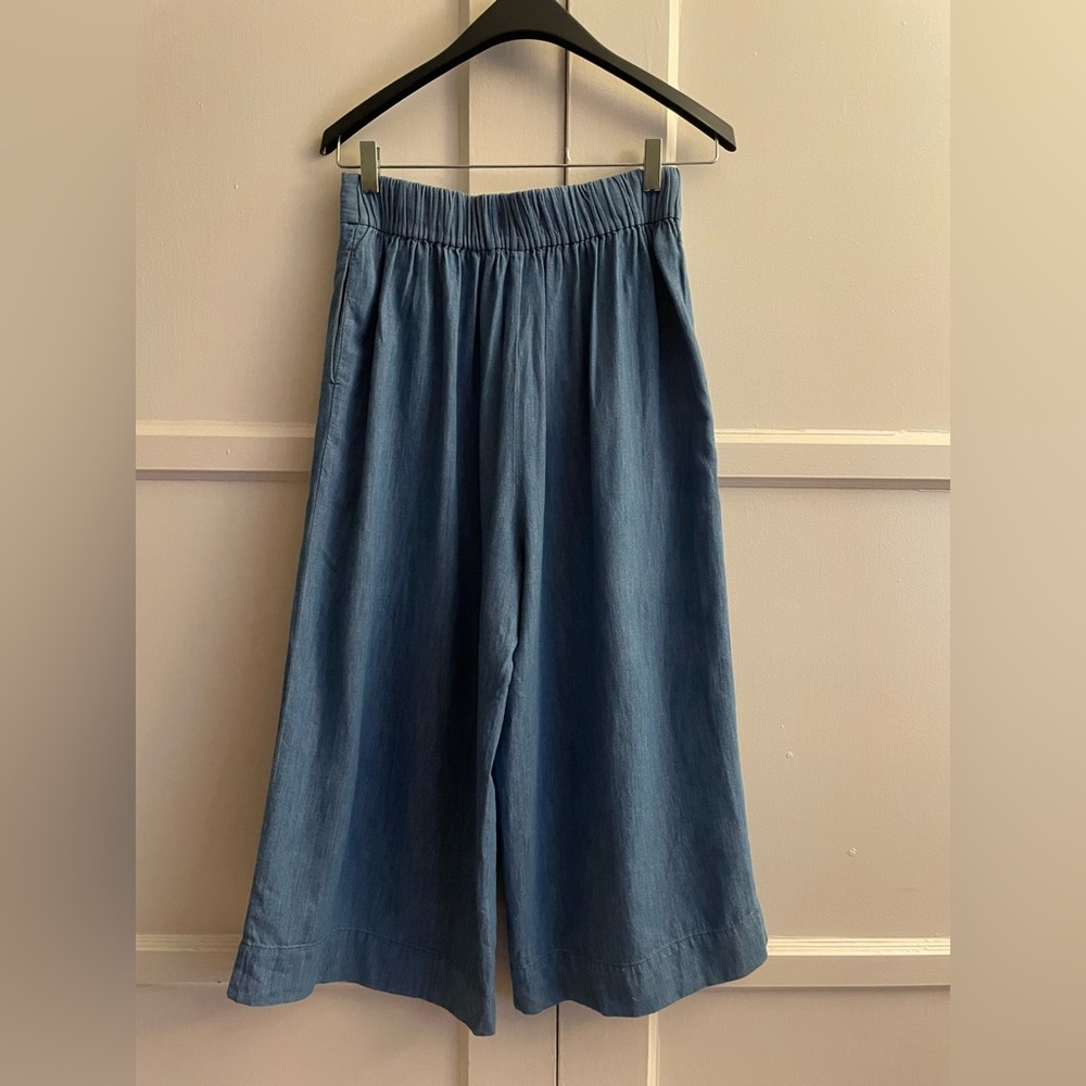 Madewell Chambray Huston Pull-On Crop Pants - Picture 8 of 8